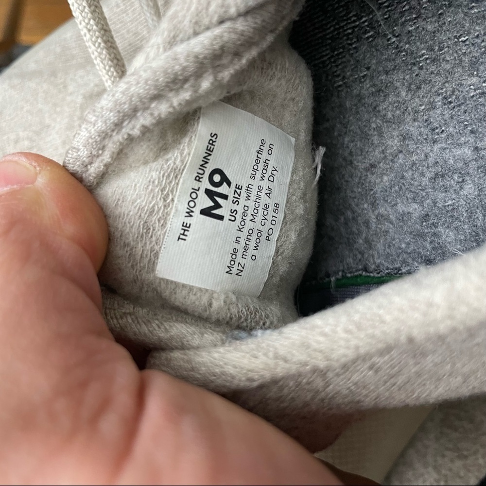 Allbirds The Wool Runners Oatmeal Mens 9 - Picture 9 of 11